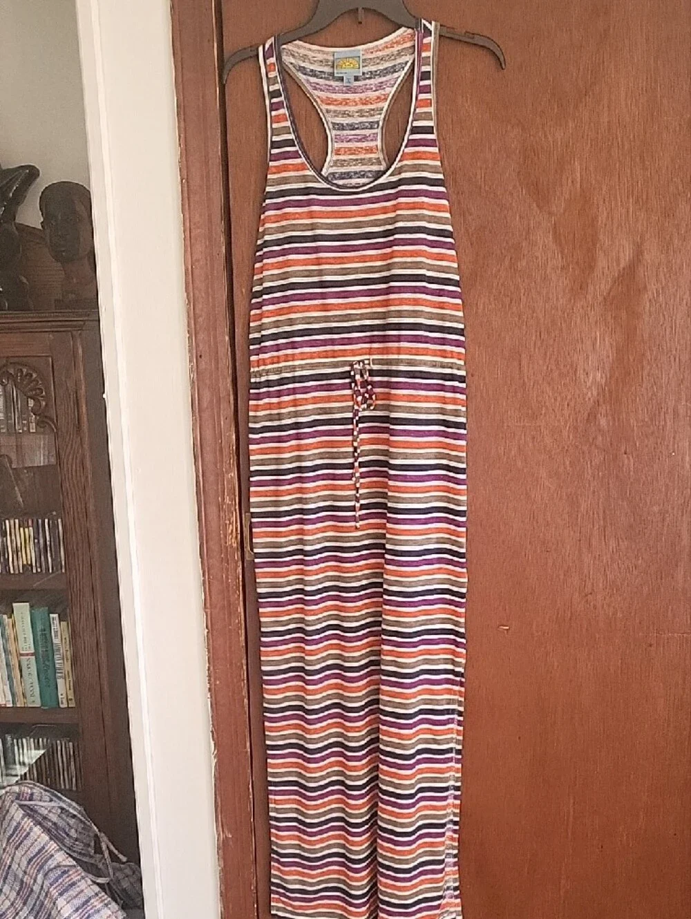 Striped Maxi dress With Drawstring Waist